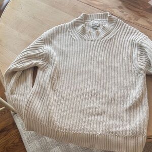 Rhythm Knit Sweater in Cream white